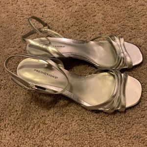Silver 2 inch heels